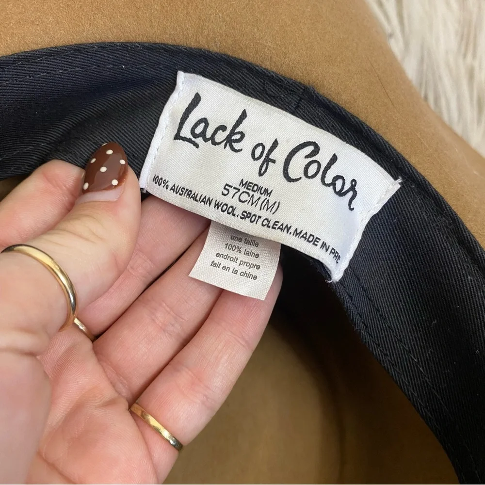 Lack of Color Teak Rancher Brown Tan Felt Wool Wide Brim Hat